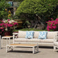 5-Piece Modern Outdoor Lounge Furniture Set Inc 3-Seater Day Bed, Coffee Table, Side Table & 3+1+1
