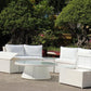 KABUL HALF MOON SOFA SET Aluminium Outdoor Lounge Setting — Black or White