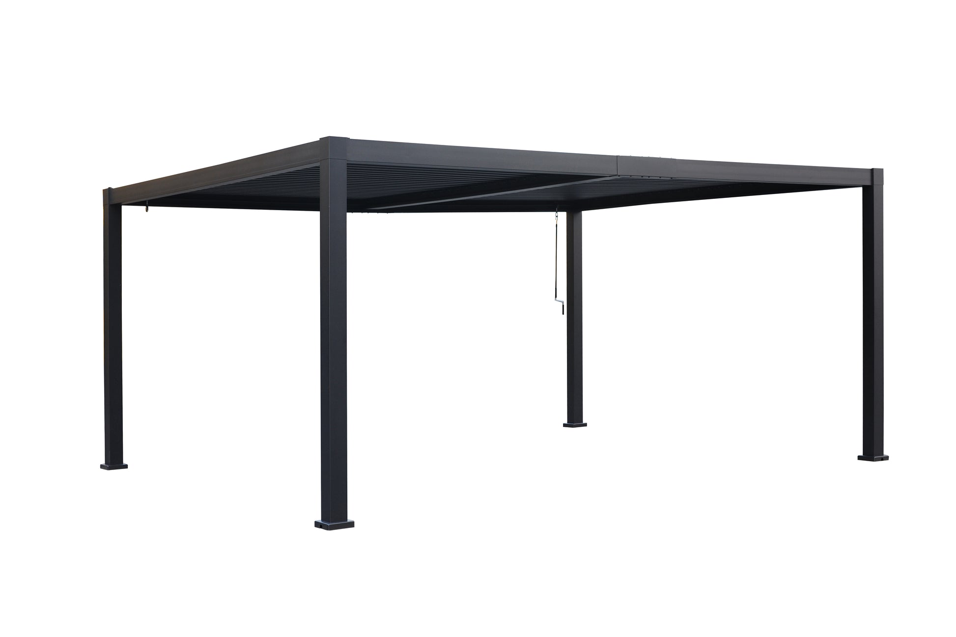GazeboMate 4M x 5M Semi Permanent Louvered Gazebo Monument Aluminium Heavy Duty Wind Resistant