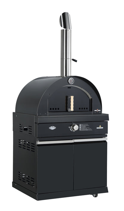 test rey 1 22” Gas Pizza Oven Module: Suits Kingsley BBQs Kitchen Inc Pizza Oven, Trolley, Cabinet Shelves, Castors, Twin Pizza Level, Pizza Peel