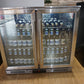 2-Door Stainless Steel Under Counter Can Cooler Wine Bar Fridge 208L