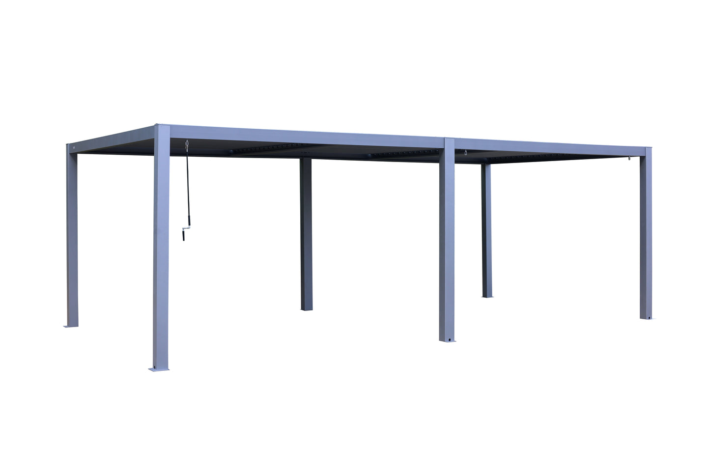 GazeboMate Aluminum Louvre Gazebo Pergola 3.6M x 7.2M Charcoal/Grey