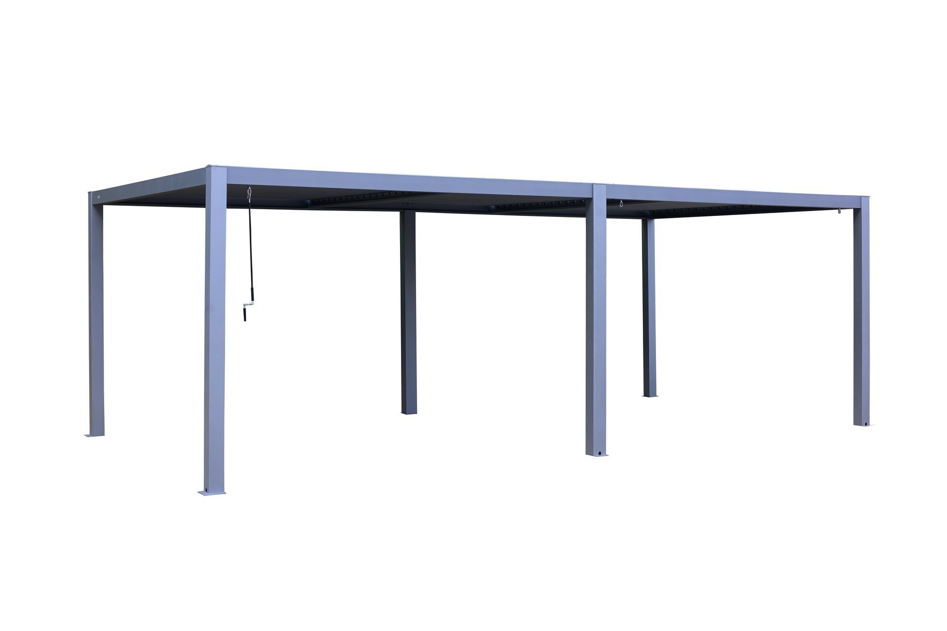 GazeboMate Aluminum Louvre Gazebo Pergola 3.6M x 7.2M Charcoal/Grey