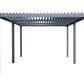 GazeboMate Aluminum Louvre Gazebo Pergola 3.6M x 7.2M Charcoal/Grey