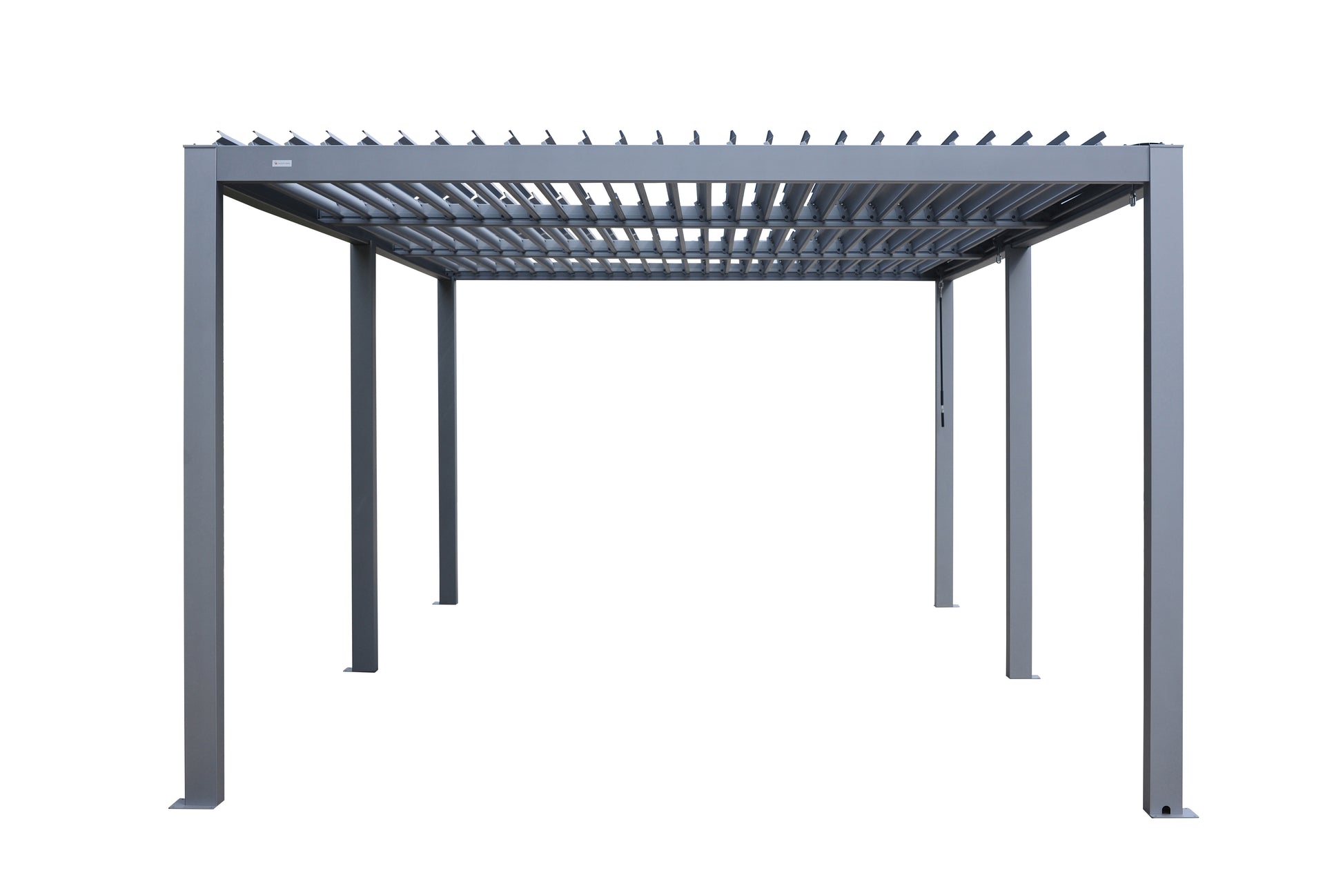 GazeboMate Aluminum Louvre Gazebo Pergola 3.6M x 7.2M Charcoal/Grey