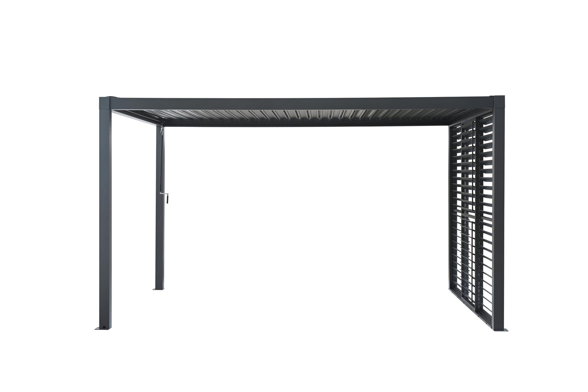 Pergola Shutter Wall in Mounment Powder Coated suits 2.4M, 3M,4M, Gazebo Mate Louvered Gazebo