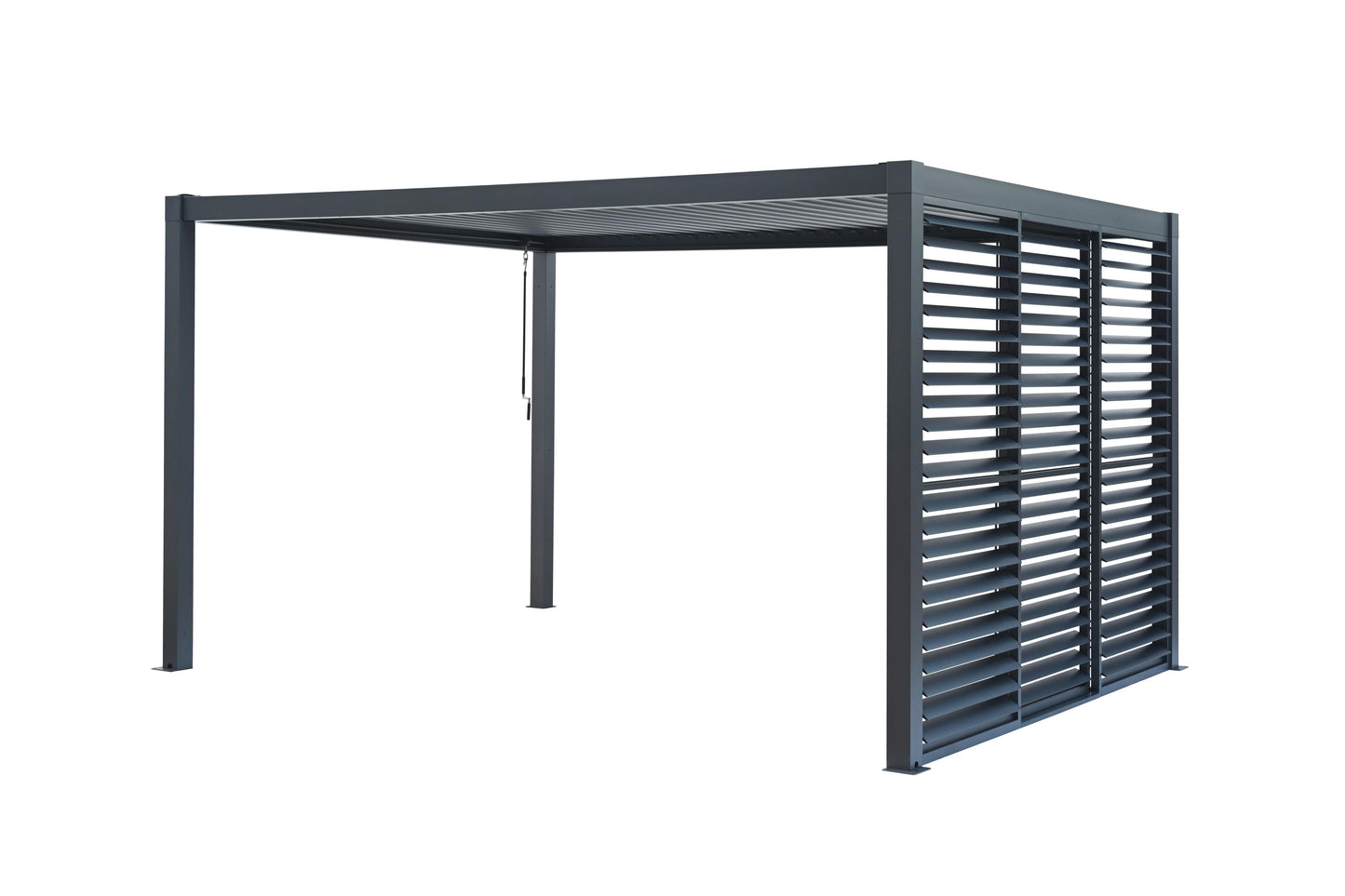 Pergola Shutter Wall in Mounment Powder Coated suits 2.4M, 3M,4M, Gazebo Mate Louvered Gazebo