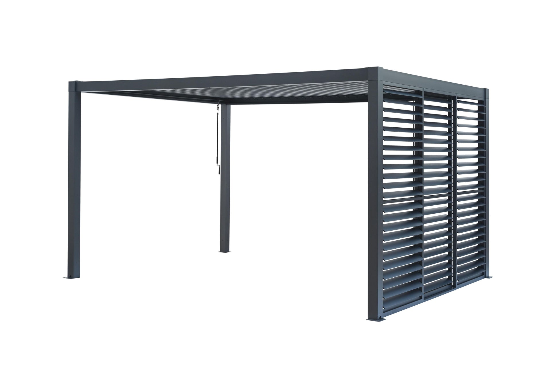 Pergola Shutter Wall in Mounment Powder Coated suits 2.4M, 3M,4M, Gazebo Mate Louvered Gazebo
