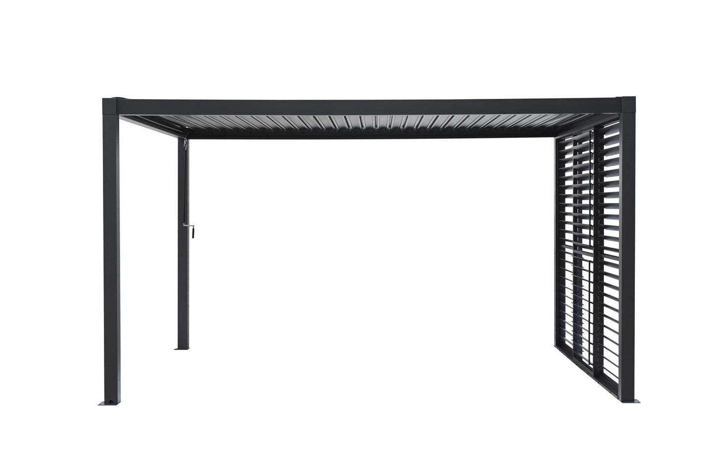 Pergola Shutter Wall in Mounment Powder Coated suits 2.4M, 3M,4M, Gazebo Mate Louvered Gazebo