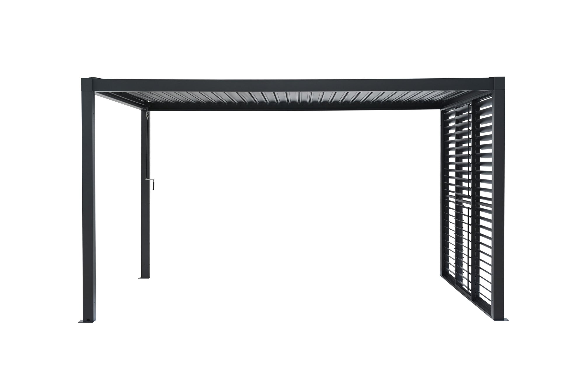 Pergola Shutter Wall in Mounment Powder Coated suits 2.4M, 3M,4M, Gazebo Mate Louvered Gazebo