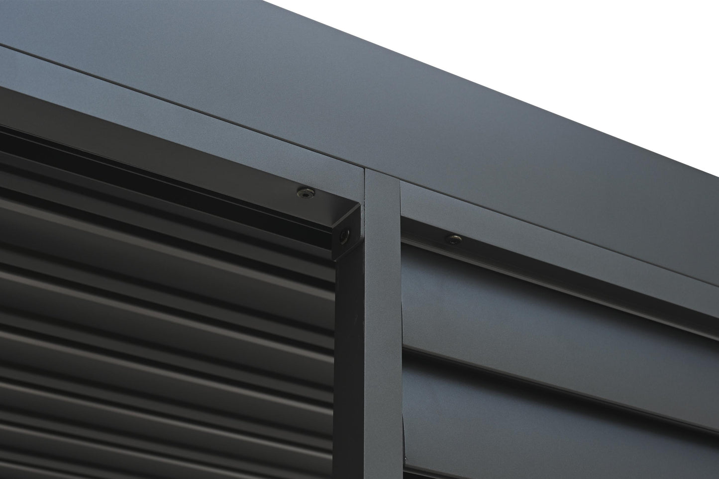 Pergola Shutter Wall in Mounment Powder Coated suits 2.4M, 3M,4M, Gazebo Mate Louvered Gazebo