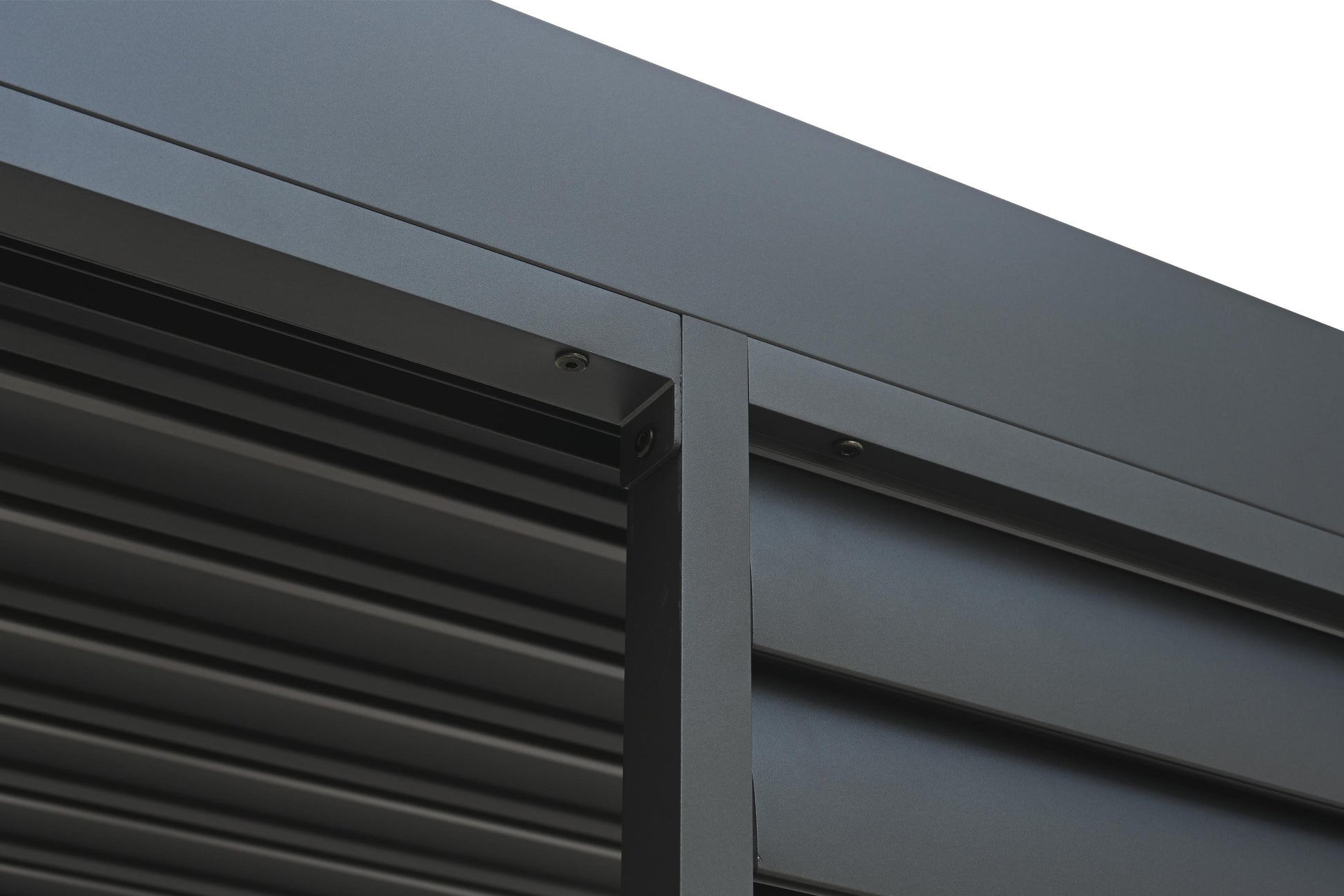 Pergola Shutter Wall in Mounment Powder Coated suits 2.4M, 3M,4M, Gazebo Mate Louvered Gazebo