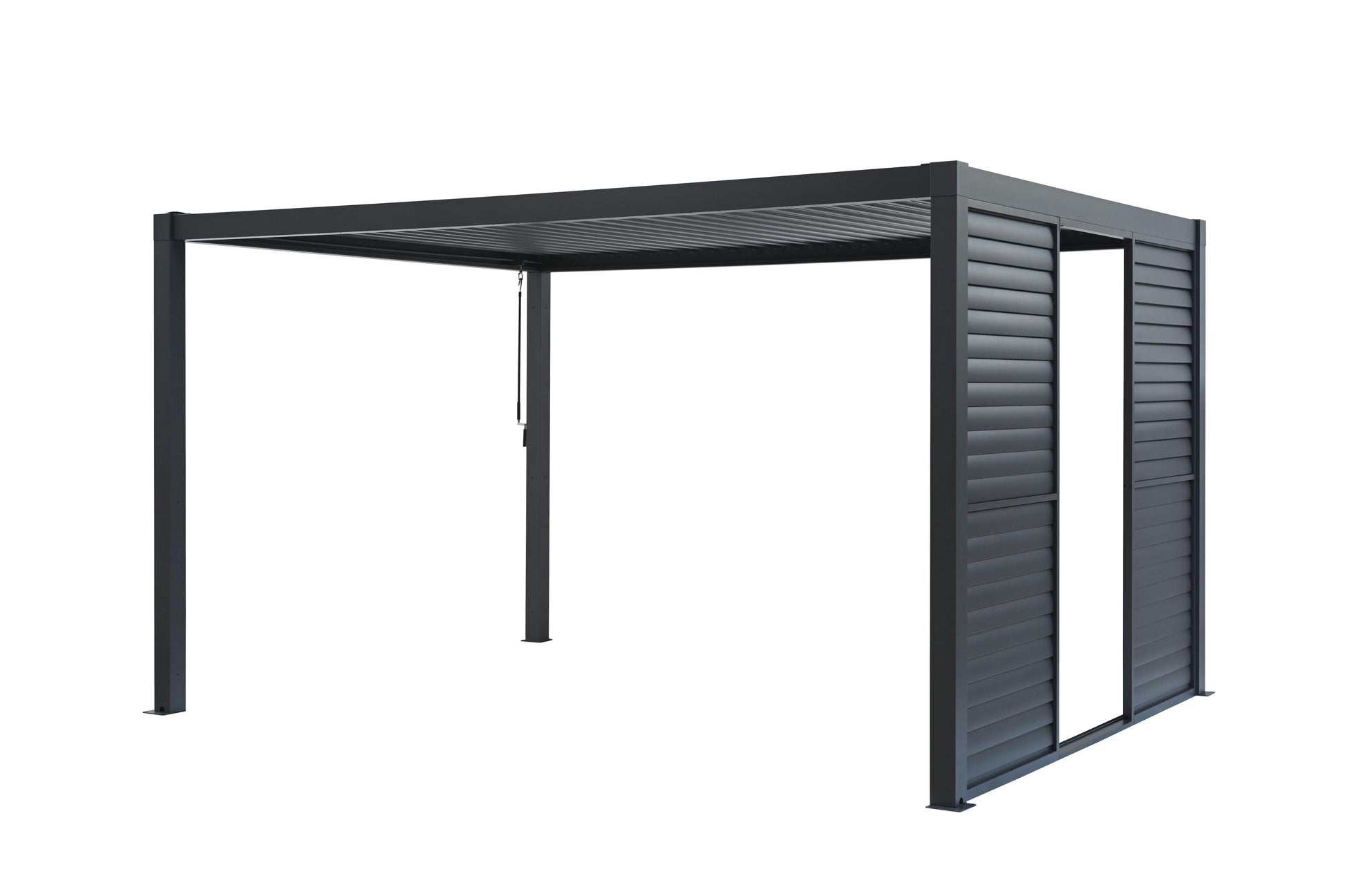 Pergola Shutter Wall in Mounment Powder Coated suits 2.4M, 3M,4M, Gazebo Mate Louvered Gazebo