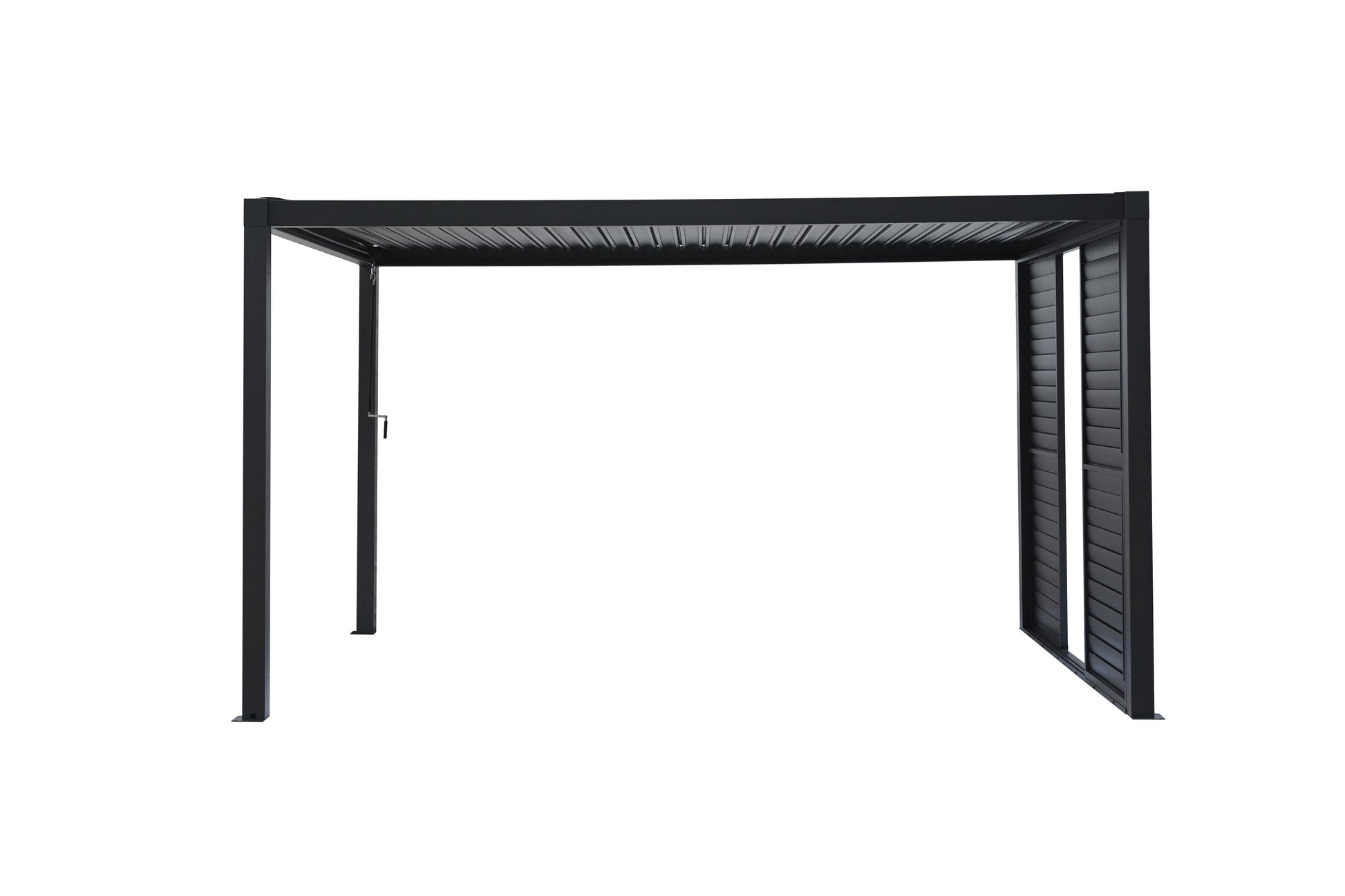 Pergola Shutter Wall in Mounment Powder Coated suits 2.4M, 3M,4M, Gazebo Mate Louvered Gazebo