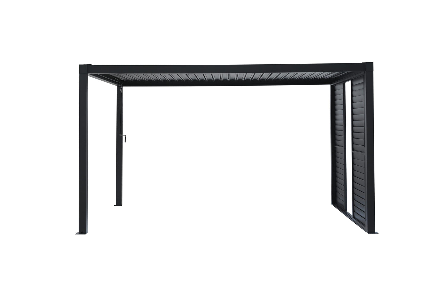 3m GazeboMate Louvered Gazebo Combo Deal – Monument | Aluminium Pergola + Sliding Louvered Shutter Wall