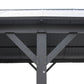 GazeboMate 3.66m x 6.1m Galvanized Steel Hardtop Gazebo with Sleek Aluminum Legs | Black Powdercoated