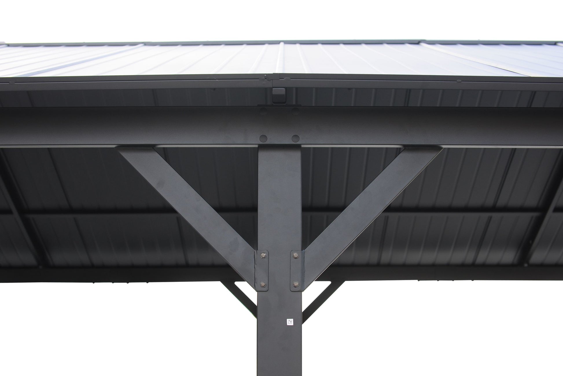 GazeboMate 3.66m x 6.1m Galvanized Steel Hardtop Gazebo with Sleek Aluminum Legs | Black Powdercoated