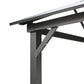 GazeboMate 3.66m x 6.1m Galvanized Steel Hardtop Gazebo with Sleek Aluminum Legs | Black Powdercoated