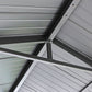 GazeboMate 3.66m x 6.1m Galvanized Steel Hardtop Gazebo with Sleek Aluminum Legs | Black Powdercoated