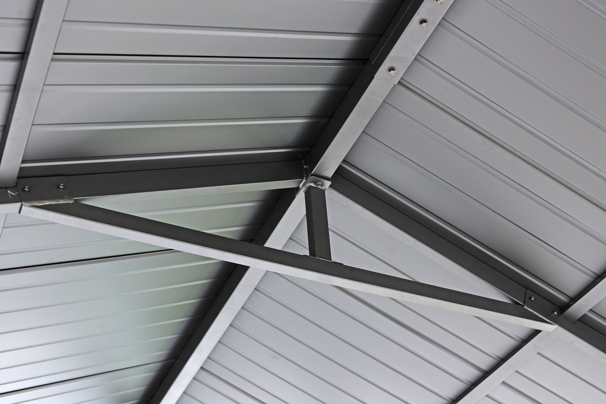GazeboMate 3.66m x 6.1m Galvanized Steel Hardtop Gazebo with Sleek Aluminum Legs | Black Powdercoated