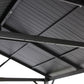 GazeboMate 3.66m x 6.1m Galvanized Steel Hardtop Gazebo with Sleek Aluminum Legs | Black Powdercoated