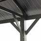 GazeboMate 3.66m x 6.1m Galvanized Steel Hardtop Gazebo with Sleek Aluminum Legs | Black Powdercoated