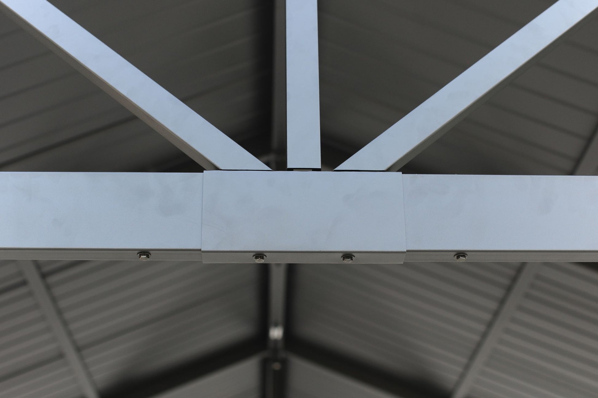 GazeboMate 3.66m x 6.1m Galvanized Steel Hardtop Gazebo with Sleek Aluminum Legs | Black Powdercoated