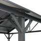 GazeboMate 3.66m x 6.1m Galvanized Steel Hardtop Gazebo with Sleek Aluminum Legs | Black Powdercoated