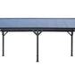 GazeboMate 3.66m x 6.1m Galvanized Steel Hardtop Gazebo with Sleek Aluminum Legs | Black Powdercoated