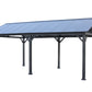 GazeboMate 3.66m x 6.1m Galvanized Steel Hardtop Gazebo with Sleek Aluminum Legs | Black Powdercoated