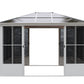 Elite Aluminium WHITE Garden Sunroom House 3x3.65m With window screen Polycarbonate Board roof