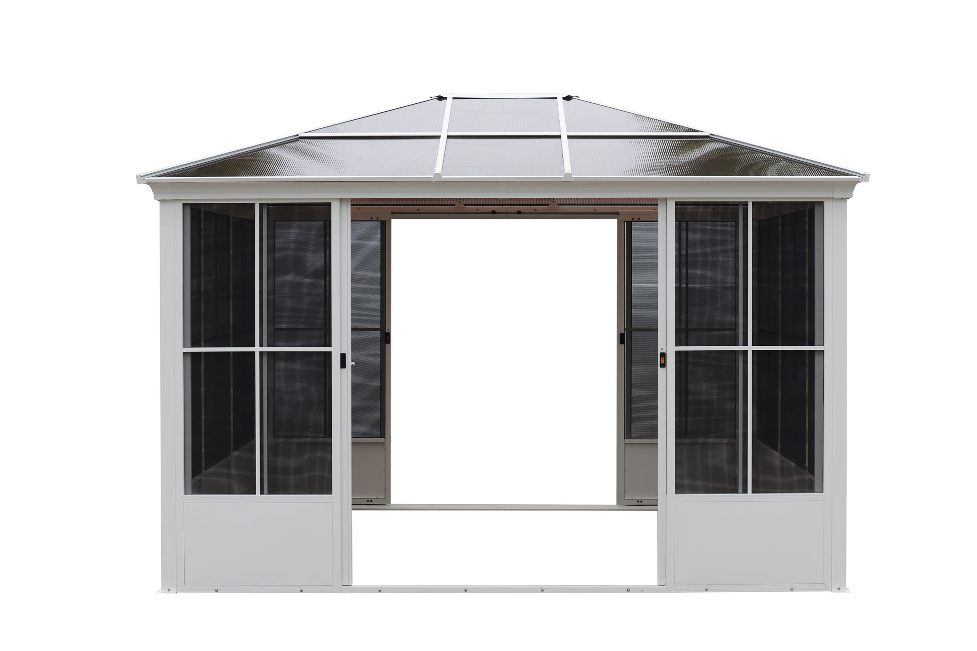 Elite Aluminium WHITE Garden Sunroom House 3x3.65m With window screen Polycarbonate Board roof