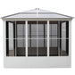 Elite Aluminium WHITE Garden Sunroom House 3x3.65m With window screen Polycarbonate Board roof