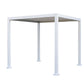 GazeboMate 2.4x2.4M White Semi Permanent Louvred Gazebo Heavy Duty Wind Resistant