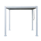 GazeboMate 2.4x2.4M White Semi Permanent Louvred Gazebo Heavy Duty Wind Resistant