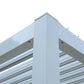 GazeboMate 2.4x2.4M White Semi Permanent Louvred Gazebo Heavy Duty Wind Resistant