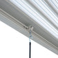 GazeboMate 2.4x2.4M White Semi Permanent Louvred Gazebo Heavy Duty Wind Resistant