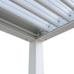 GazeboMate 2.4x2.4M White Semi Permanent Louvred Gazebo Heavy Duty Wind Resistant