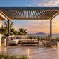 GazeboMate 4m × 5m Monument Aluminium Louvered Gazebo + Retractable Privacy Screen Combo