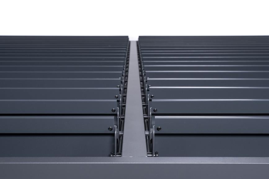 GazeboMate 3M x 5M Semi Permanent Louvered Gazebo Monument Aluminium Heavy Duty Wind Resistant