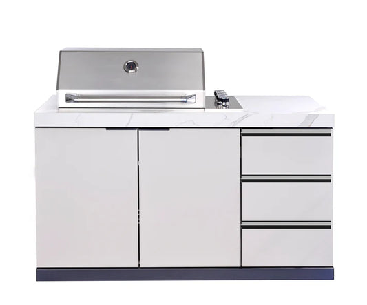 White Stone 4B Drop In BBQ Kitchen + 3 Drawers  (BBQ MODULE ONLY)