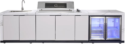 test rey 1 Rockpool 6B Drop In BBQ Kitchen Package Inc sintered stone benchtops, Aluminium Cabinets, Weather Resistant, Fridge & Sink