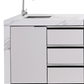 LHS SINKDRAW MODULE | Rockpool White Raised Hood BBQ Kitchen