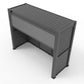 Grill King Outdoor BBQ Shelter Package – 6 Burner Charcoal BBQ Kitchen, Fridge & Sink + Freestanding Aluminium Louver Roof with LED Lighting & Privacy Blind