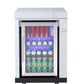 Rockpool White 4B: Designer Outdoor BBQ Kitchen Matt White Stone + White Doors, Fridge & Sink