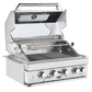 4B Built In BBQ Package in Rockpool White Inc Fridge, Sink, Height Adjustable Legs, Castors, Rear Infrared Burner