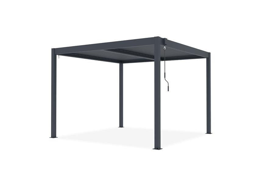 GazeboMate 3M x 5M Semi Permanent Louvered Gazebo Monument Aluminium Heavy Duty Wind Resistant