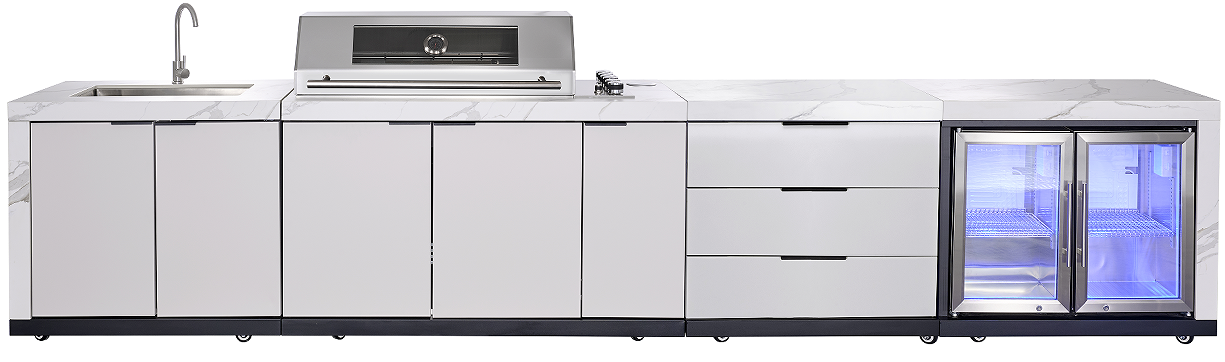 3 Draw Storage Module Suits Rockpool White Teppanyaki Grills