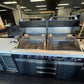 Floor Stock Element Twin-Hood Outdoor BBQ Kitchen with Kamado Smoker, Fridge, Sink, Rotisserie
