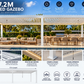 GazeboMate 3.6m × 7.2m White Aluminium Louvered Gazebo – Adjustable Roof Pergola